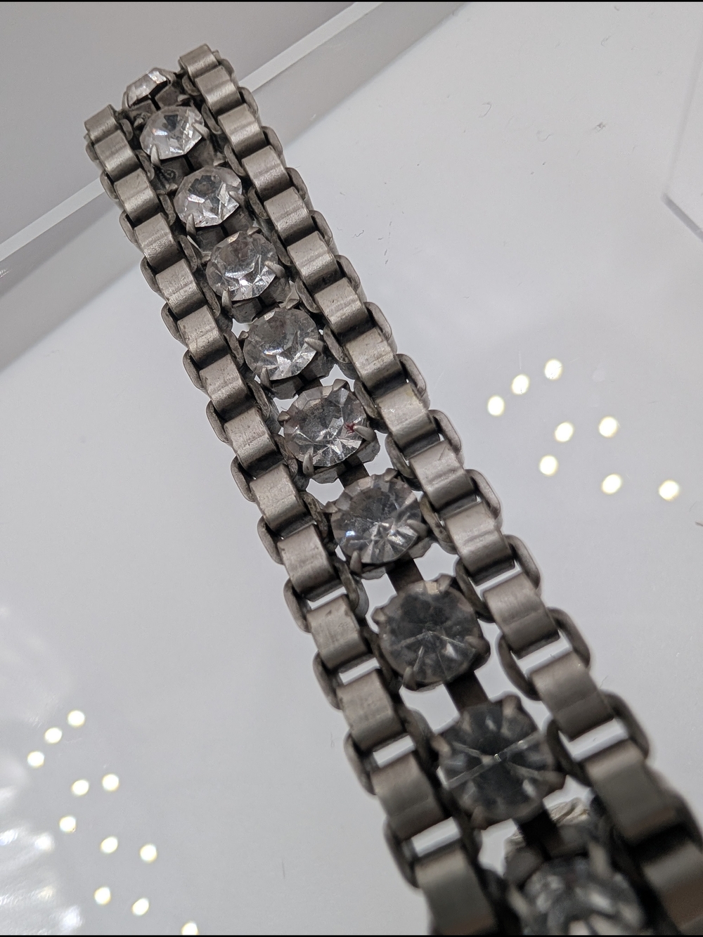 Loren Hope Carly Silver-Tone Bracelet with Clear Crystals 0103 - Picture 5 of 8